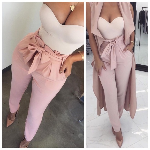 Pink tie pants Clearance
